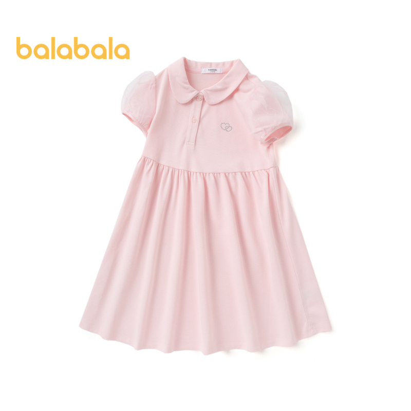 balabala 兒童服裝兒童連衣裙女童連衣裙夏裝兒童水手服時尚