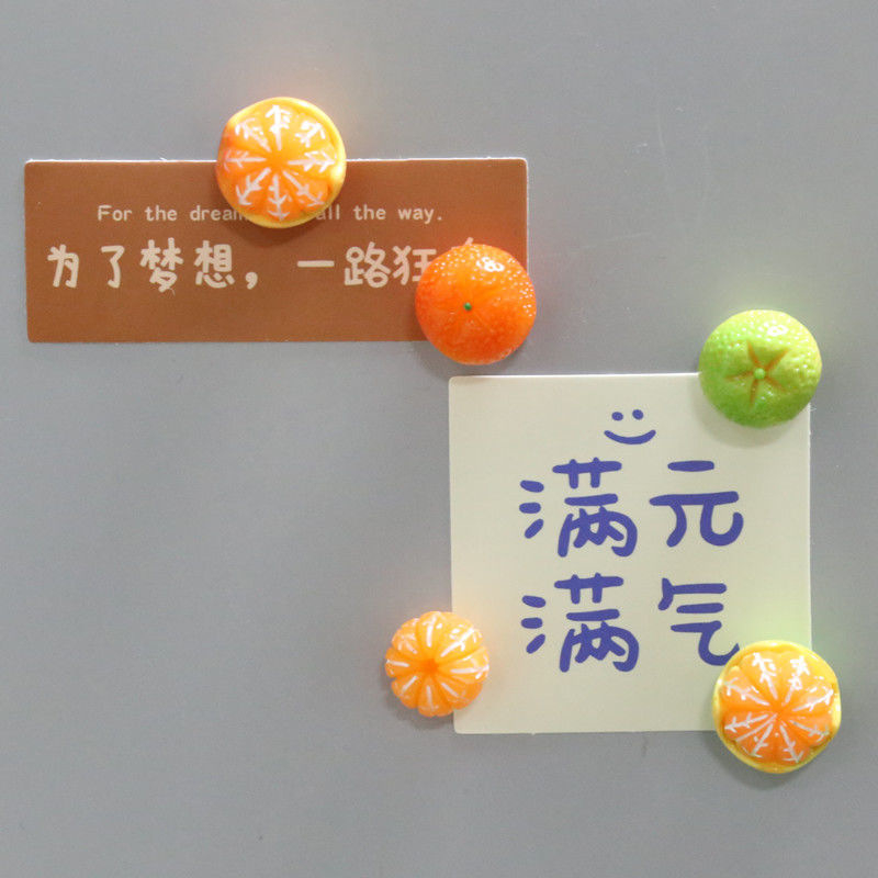Sevendays│仿真水果 多款橘子草莓楊梅冰箱貼 創意3d立體磁性貼留言貼 廚房家居磁吸裝飾品