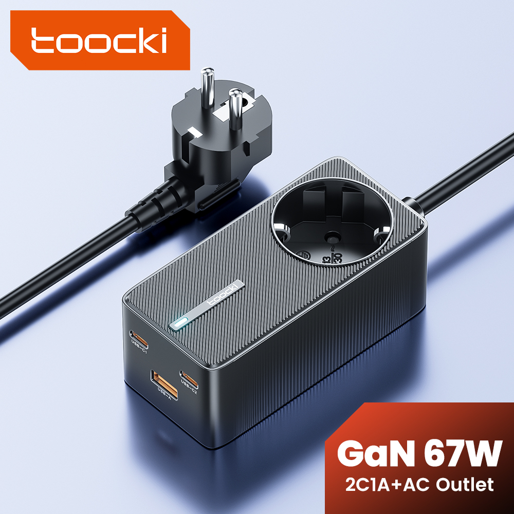 Toocki 67W Gan 充電器 4 端口桌面充電器 PD3.1 QC4.0 快速充電適配器