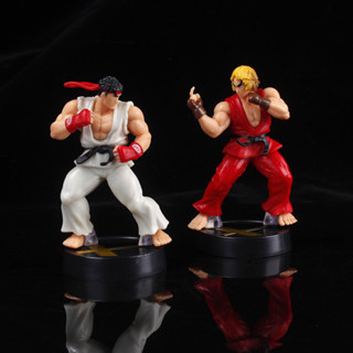 9.5cm 日本格鬥遊戲 街頭霸王 街霸 隆 Ryu 肯 Ken 格鬥家 公仔人偶模型玩具手辦擺件收藏兒童生日禮物