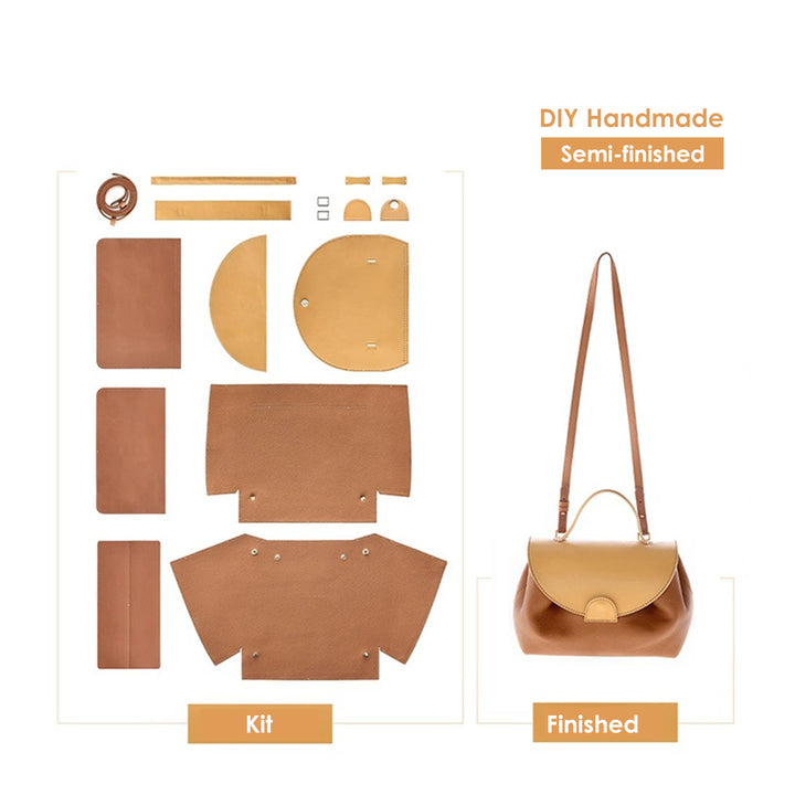 POPSEWING® 波琳笑臉包包 頭層皮革 DIY 包包 真皮材料包 女生精品包包