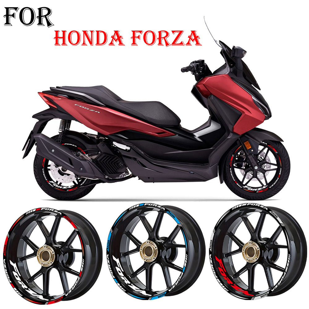 HONDA 本田佛沙貼紙適用於本田佛沙nss350 Forza125 300改裝輪轂貼輪胎反光貼內圈貼花