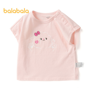 balabala 嬰兒 T 恤可愛印花短袖 T 恤男嬰 2023 新款夏季襯衫