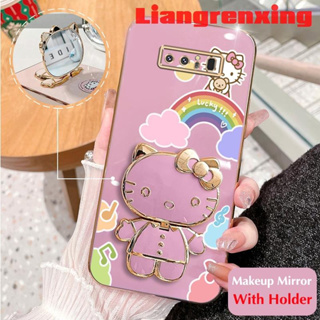 外殼 SAMSUNG note 8 手機殼軟殼電鍍矽膠防震保護套光滑保護套新設計化妝鏡 Hello Kitty Cat