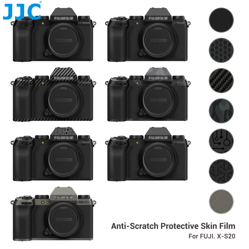 JJC SS-XS20 富士相機包膜3M膠無痕裝飾貼紙  Fujifilm XS-20 XS20 機身專用防刮保護貼膜