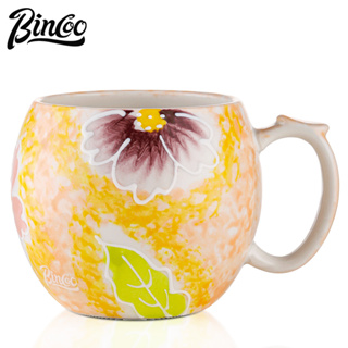 BINCOO 陶瓷咖啡杯 高檔精致喝水杯子 早餐杯 牛奶咖啡杯 拿鐵杯 馬克杯 360ML