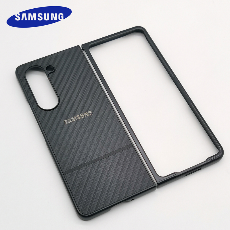 SAMSUNG 三星 Galaxy Z Fold 5 Fold5 5G 手機殼豪華超薄碳纖維翻蓋適用於 Galaxy Z