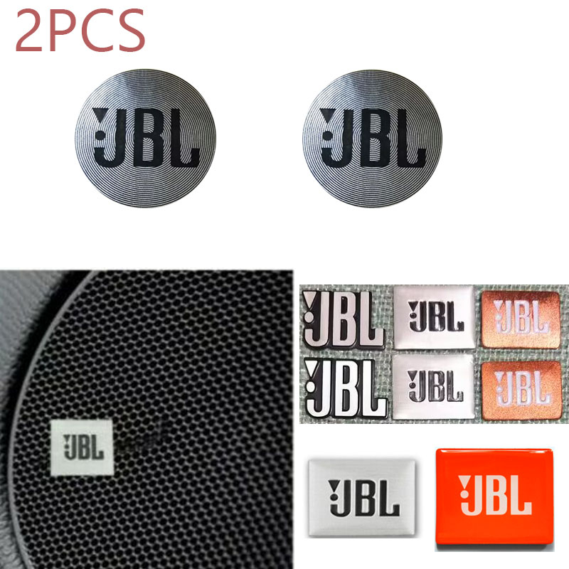 2 件裝迷你徽章 JBL 汽車音響貼紙內部中央控制揚聲器合金適用於 2012-2016 2017 2018 2019 2
