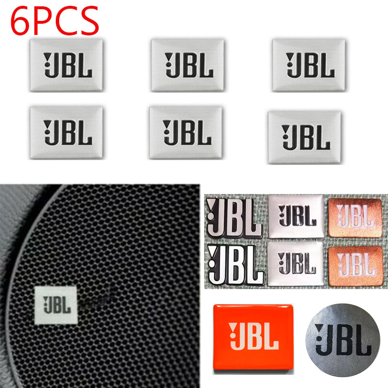 6 件/套 JBL 汽車音響貼紙內部中央控制揚聲器合金迷你徽章適用於 2012-2016 2017 2018 2019