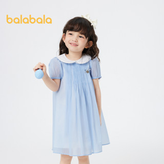 巴拉巴拉兒童服裝兒童連衣裙兒童連衣裙女童連衣裙夏裝2024新款兒童寶寶甜美公主裙