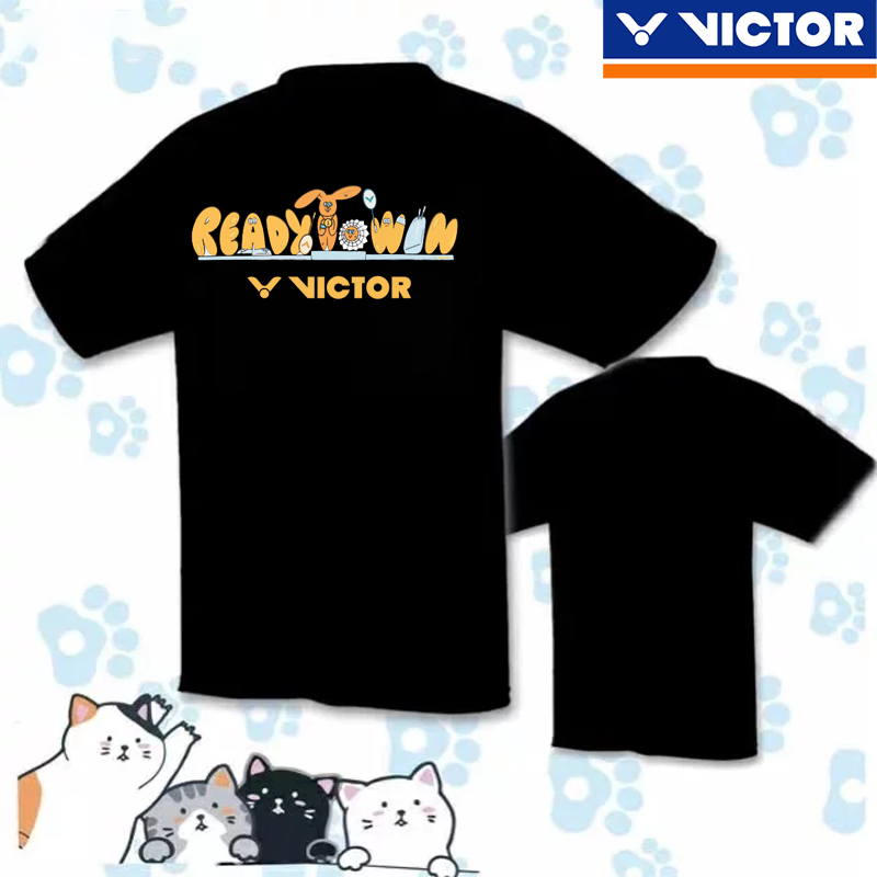 Victor 2024新款新款羽毛球服男女夏季速乾透氣羽毛球服青少年學生比賽訓練上衣日常運動卡蘇拉T恤