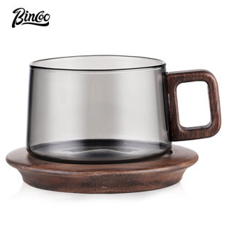 BINCOO 咖啡杯碟套裝 高檔下午茶杯 禮盒帶勺玻璃咖啡杯 送禮最佳 250ML
