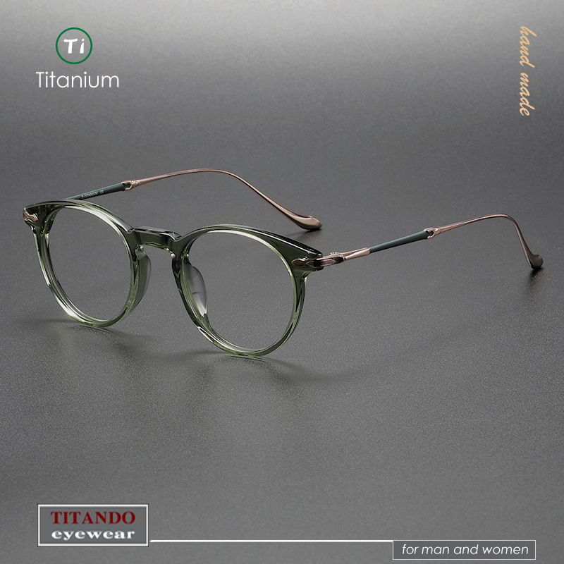 日系復古波士頓梨形眼鏡框 Matsuda同款M2056  鈦和賽璐珞 光學近視眼鏡男女適用