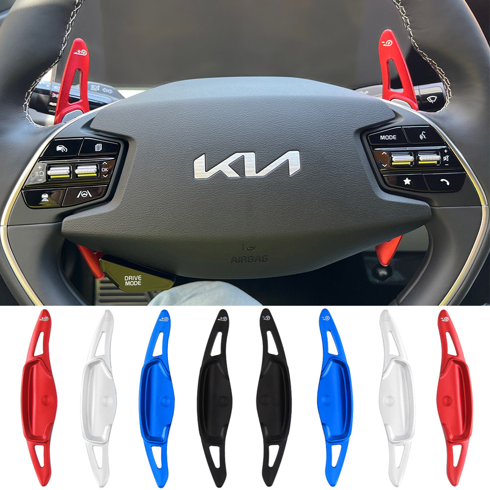 Kia起亞EV6 GT-Line 2022 2023汽車方向盤換檔撥片延長貼紙DSG配件改裝F1快撥加大裝飾