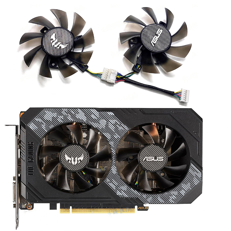 適用於華碩 GTX1650 1660ti DUAL 顯卡散熱風扇和散熱殼 FD8015U12S