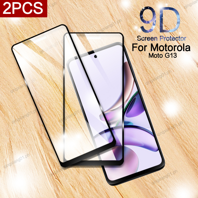MOTOROLA 2 件摩托羅拉 Moto G13 鋼化玻璃全覆蓋屏幕保護膜適用於摩托羅拉 Moto E13 Think