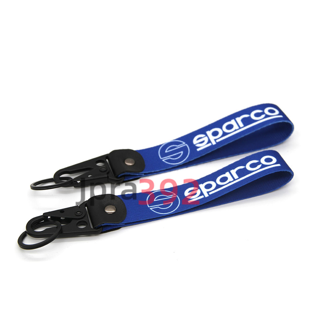 Sparco 汽車改裝賽車鑰匙扣 雙面印花鑰匙圈配件