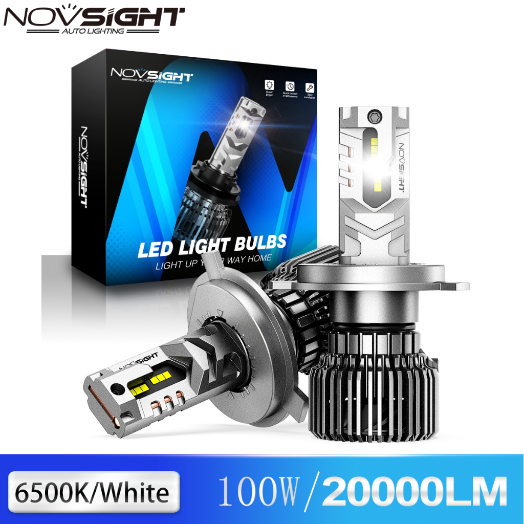 Novsight N75 H7 LED 汽車大燈 20000lm 外部解碼 6500k 100w 一對大燈