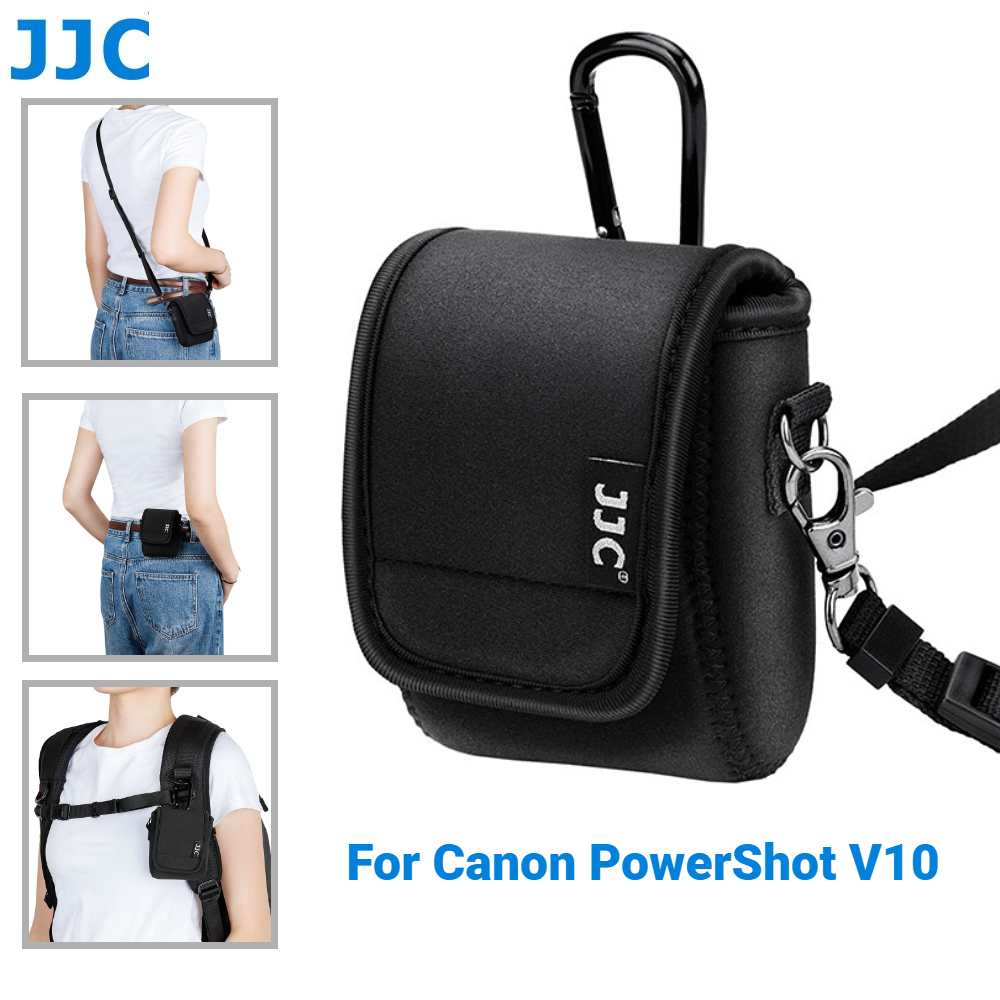 JJC Canon V10 相機包 PowerShot V10 專用相機收納旅行包保護袋 斜跨掛腰 贈肩帶登山扣保護套