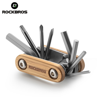 ROCKBROS 8合1自行車維修工具多功能組合內飾六角拆裝維修工具便攜式山地公路自行車