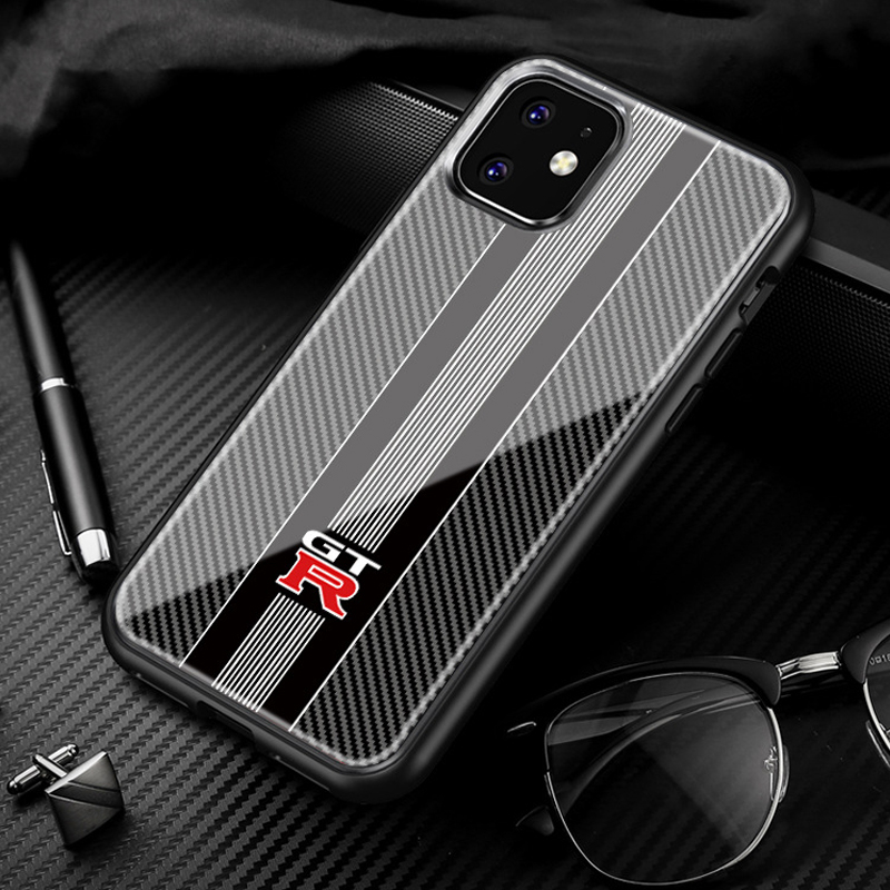 【熱銷】創意時尚碳纖維奧迪手機殼適用於 Iphone 11 12 13 適用於 Iphone 14 Pro Max Mi