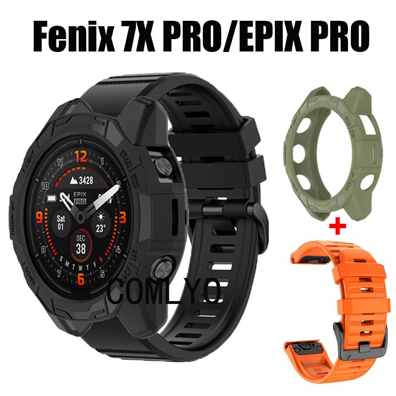 套裝 佳明 Garmin Fenix 7X 7 pro EPIX pro 47mm 51mm 保護殼 錶帶 快拆 防塵塞