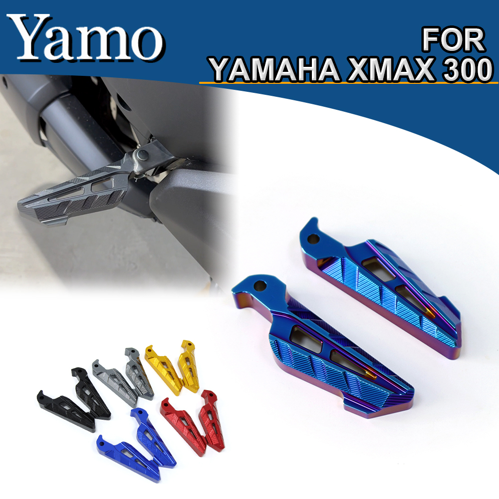 山葉 適用於雅馬哈nmax155 XMAX300 TMAX530/560改裝腳踏板CNC鋁合金防滑後腳踏板