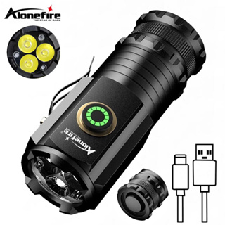Alonefire X22 超亮迷你戶外 EDC 手電筒 3 LED 便攜式 TYPE-C 可充電防水遠足露營燈