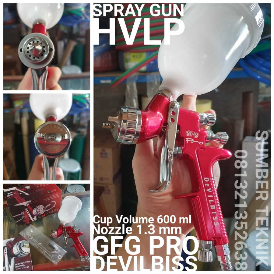 噴槍 Devilbiss GFG Pro 600ml 杯子 1.3tip