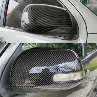 豐田 適用於 TOYOTA HILUX VIGO 2006-2015 碳纖維花紋汽車後視鏡罩更換,VIGO 後視鏡罩