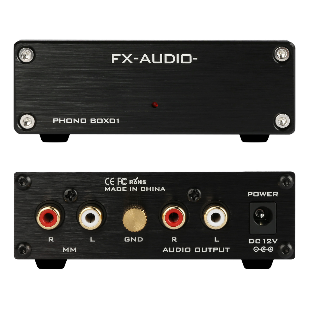 Nfj&amp;fxaudio FX-audio BOX01 LP黑膠唱機mini MM phono唱機前置放大器音頻放大器