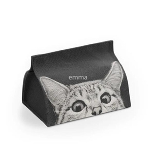 北歐貓簡約紙巾架家用汽車裝飾紙巾收納袋餐桌餐巾紙紙巾架
