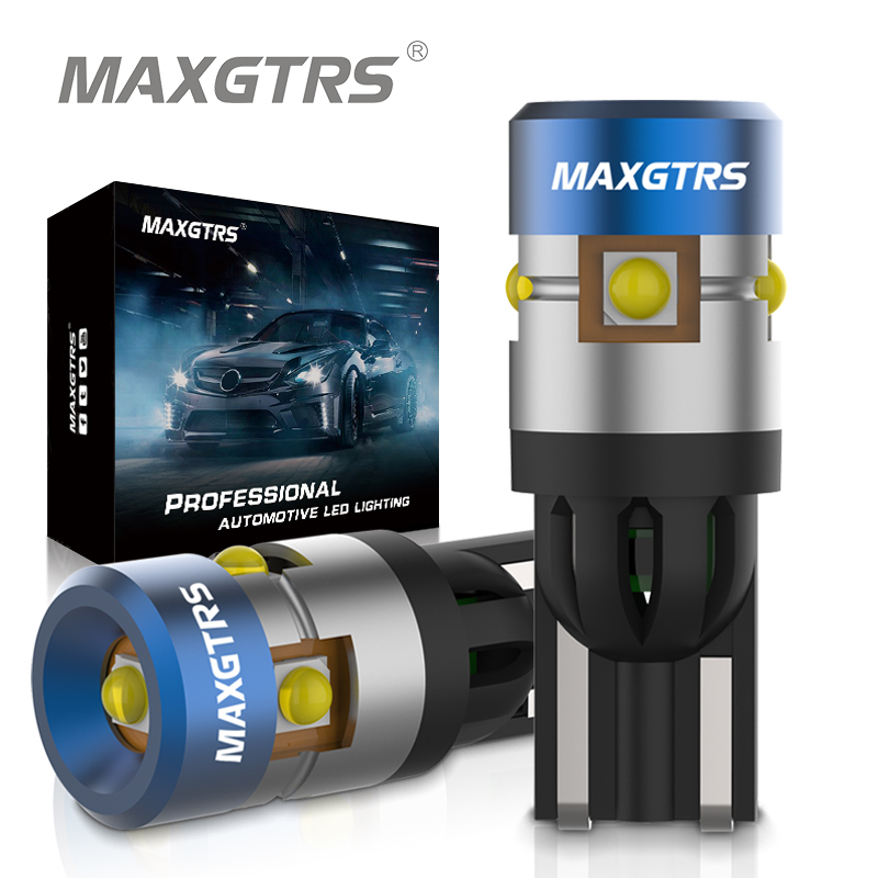 Maxgtrs T10 LED W5W 5W 汽車側車內燈 12V 超亮燈泡 3030 芯片 194 168 汽車白色
