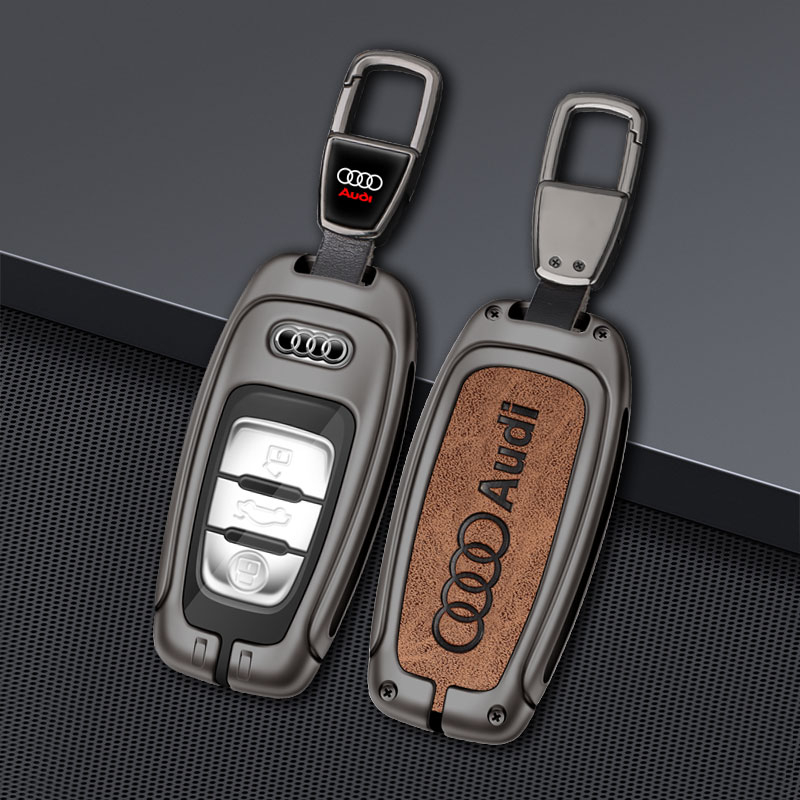[現貨]Audi奧迪車鑰匙套適用A1 A4 A7 A8 A3 A5 Q3 Q5 A6 C5 C6 A4 S6鋅合金優質皮