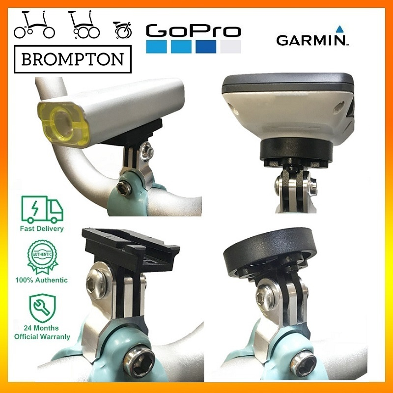 適用於 Brompton 折疊自行車車把的電腦支架相機支架適合 Garmin Gopro 安裝自行車配件
