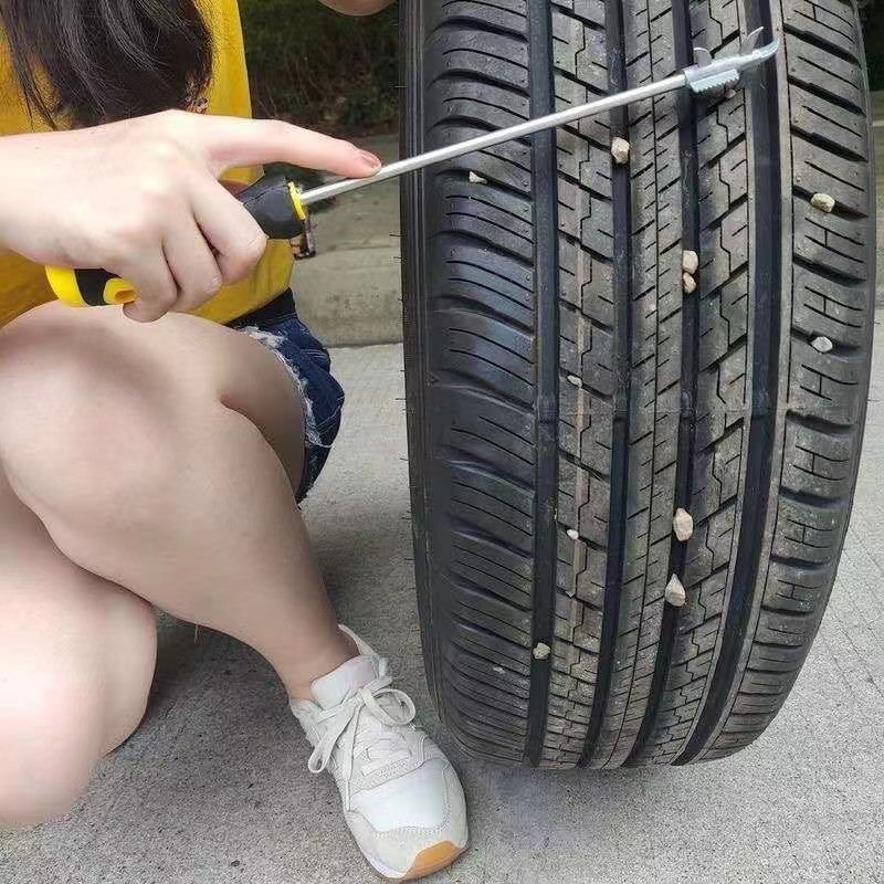 汽車輪胎石子清理工具 車胎清石鉤子 補胎清理工具 車用去石神器 除石器 防止爆胎 螺絲刀 輪胎雜石清理 汽車清潔