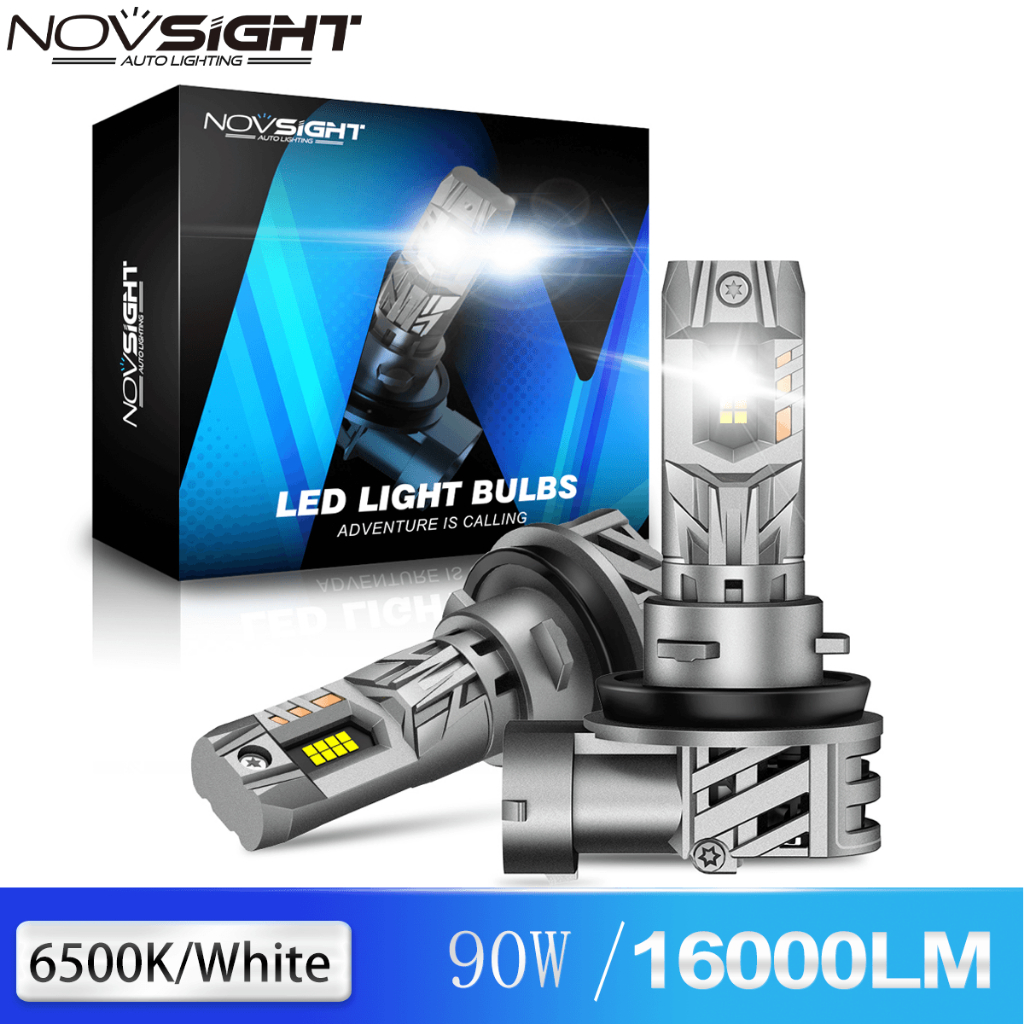Novsight 小尺寸 1:1 N63 H11 H7 9005 9006 LED 汽車大燈 16000lm 90w 6