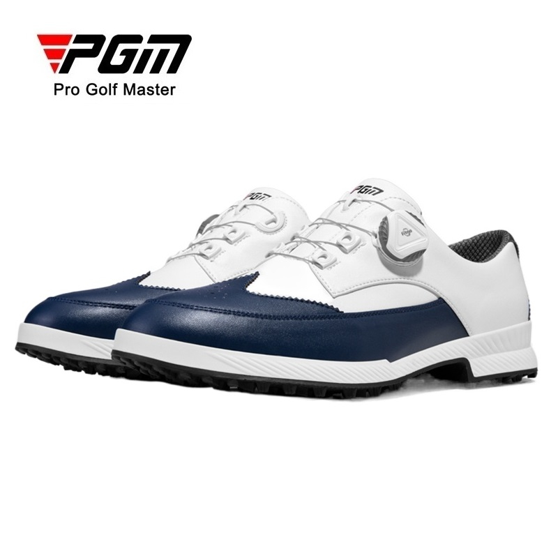 Pgm高爾夫新款英倫風夏季透氣防滑男鞋帶旋鈕鞋帶xz257