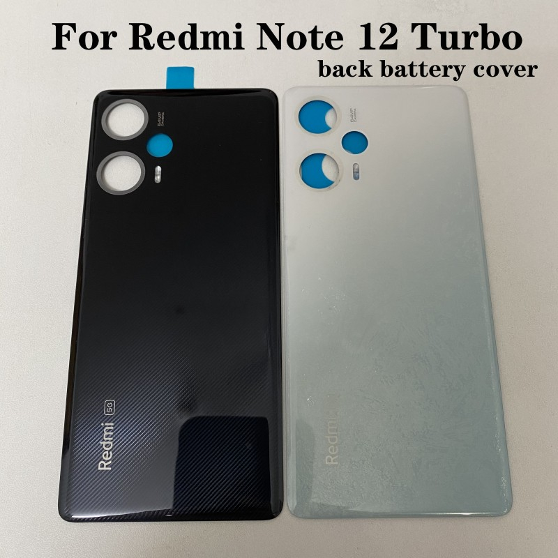XIAOMI REDMI 原裝小米紅米 Note 12 Turbo 2023 電池蓋後蓋玻璃蓋更換後殼蓋適用於紅米 No