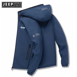 JEEP SPIRIT 1941 ESTD 秋季新款連帽外套男士休閒透氣連帽運動外套