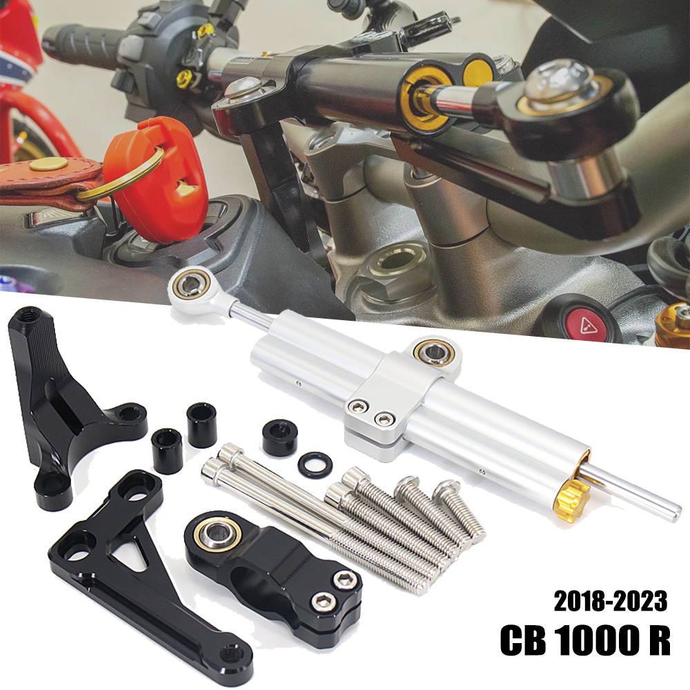 適用於HONDA CB1000R CB 1000 R 2018-2023 鋁製轉向阻尼器防甩頭減振器支架阻尼器支架