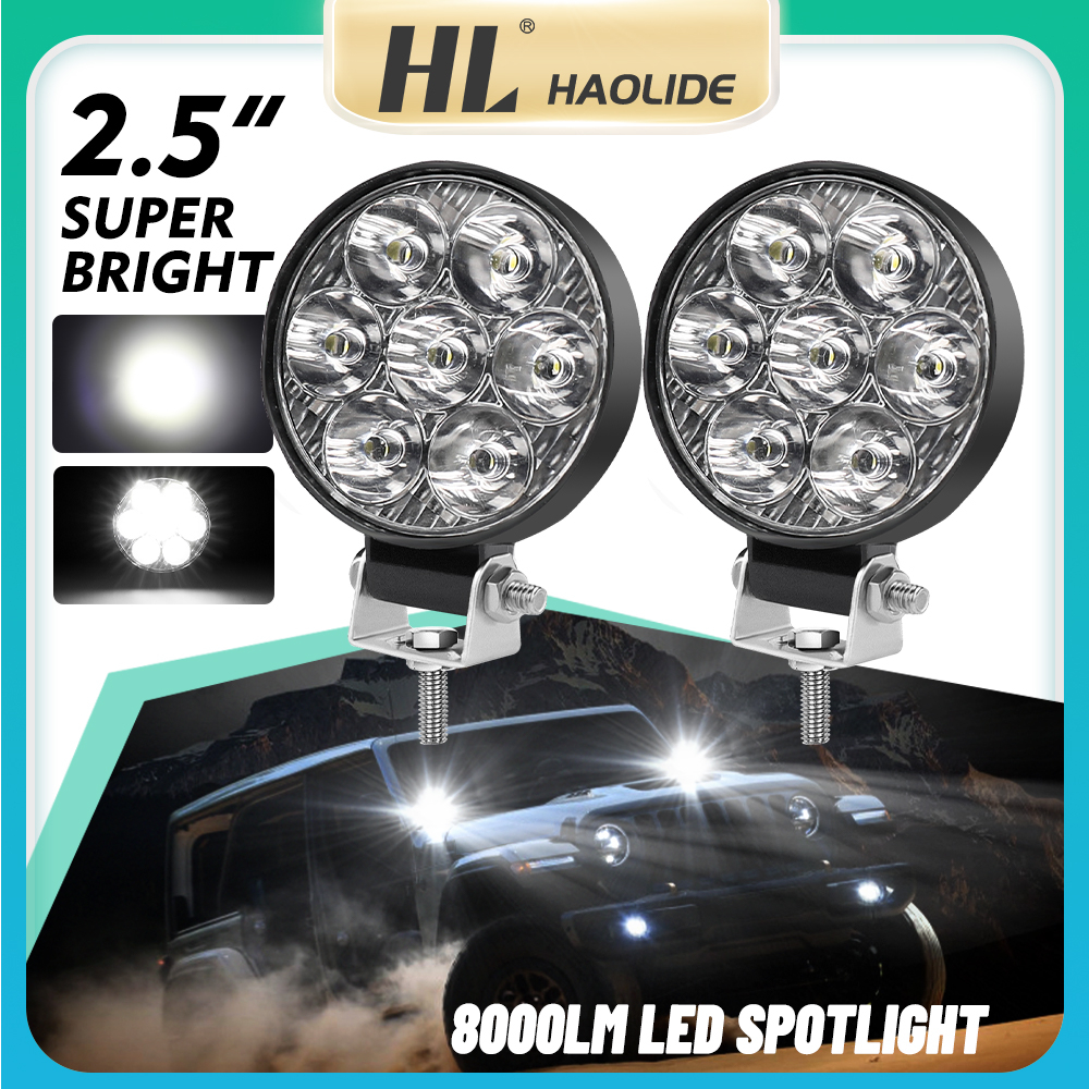 Hl 2.5 英寸 12D Led 工作燈 6000K 白色駕駛燈霧燈聚光燈適用於汽車卡車摩托車 ATV SUV 12v