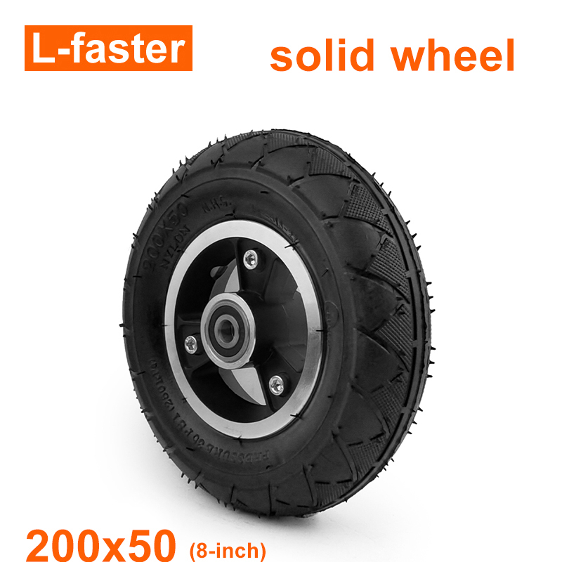 200x50 無氣 8 英寸非充氣輪胎填充聚氨酯泡沫材料實心輪用於電動滑板車