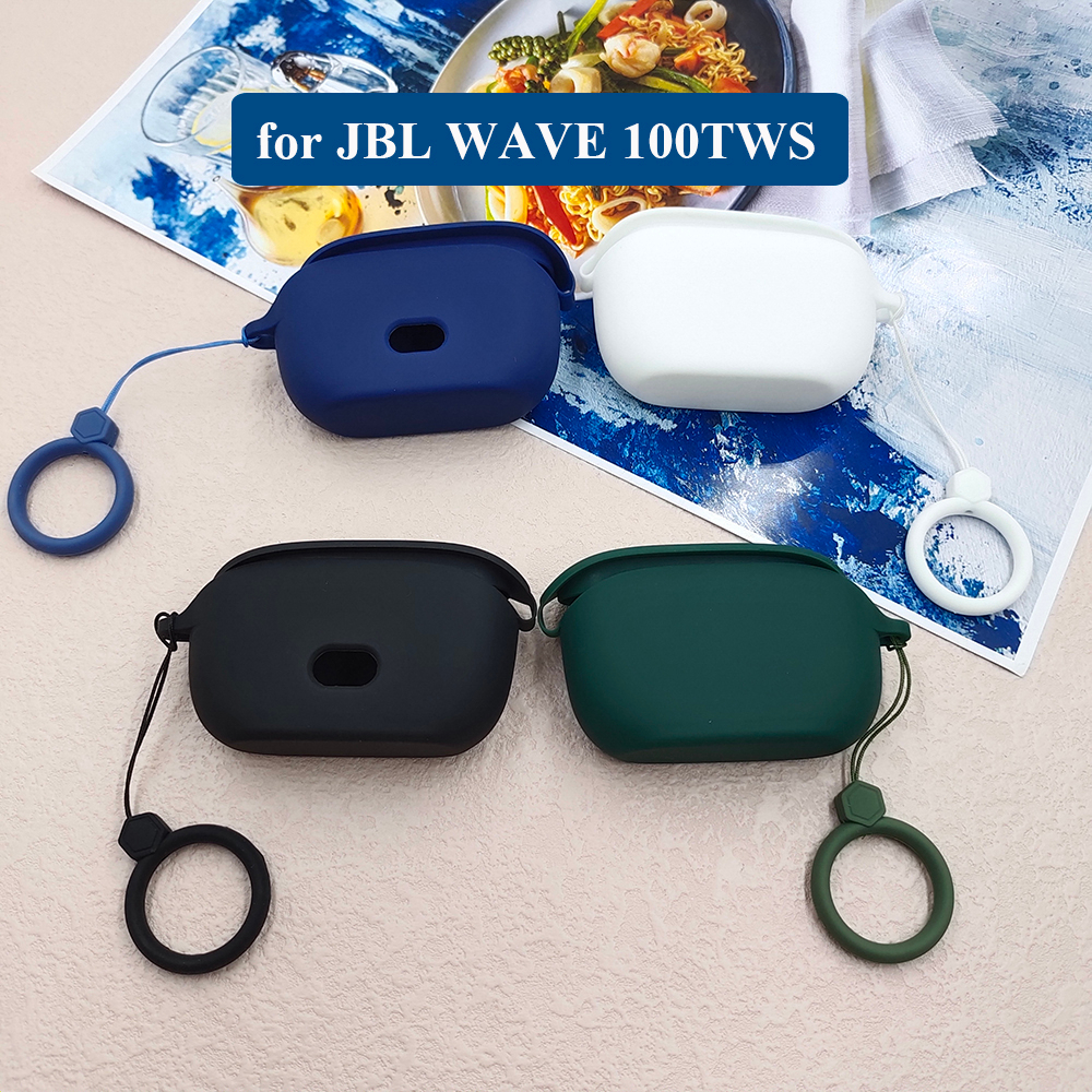 適用於 JBL WAVE 100TWS 矽膠軟殼適用於 JBL WAVE 100TWS 保護套防震無線保護耳機套
