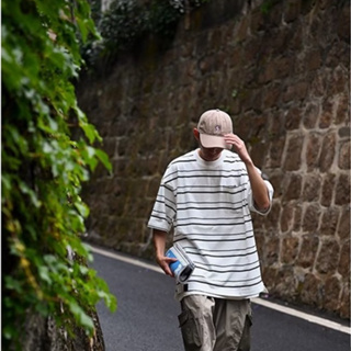 日系復古條紋短袖T恤男 夏季潮牌情侶短袖tee海魂衫 M-3XL