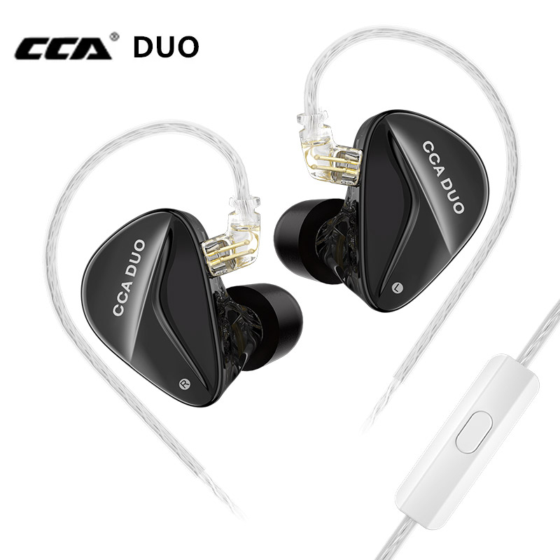 CCA DUO高性能雙動圈單元HIFI級重低音高音質入耳式有線耳機