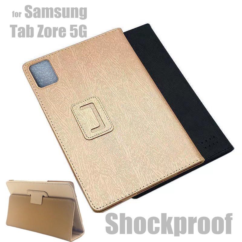 SAMSUNG 三星 Tab Zore 5G 平板電腦 12 英寸保護套絲紋保護套翻蓋可折疊支架全身保護套