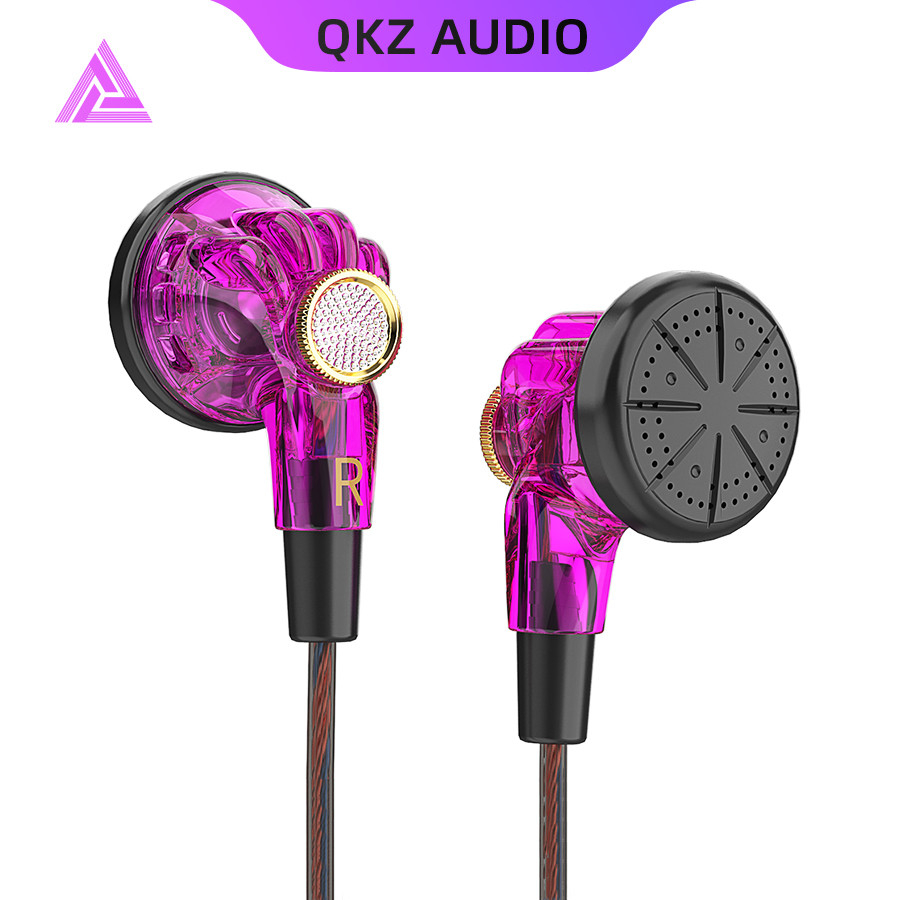 Qkz MDR 平頭耳塞式動態 HIFI 入耳式耳機 3.5 毫米有線 DJ 監聽耳塞式運動降噪運動音樂高清通話耳機帶麥