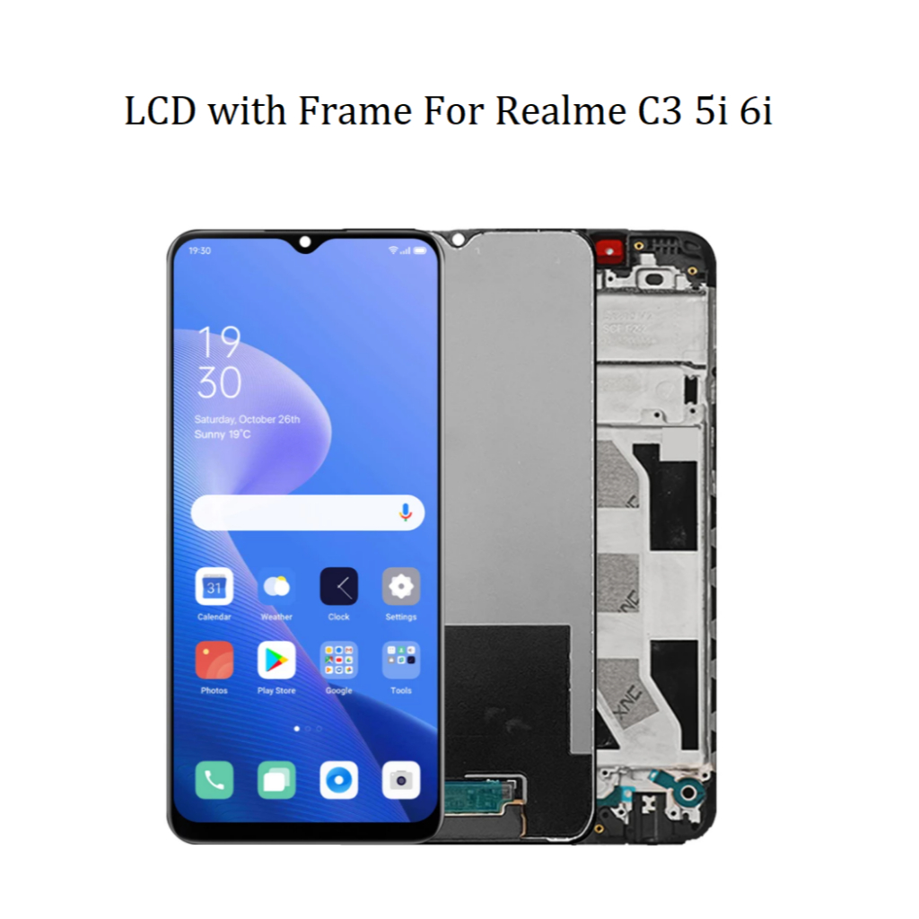 原廠帶邊框螢幕總成兼容Realme C3 5i 6i LCD 屏幕總成 液晶面板 顯示屏幕