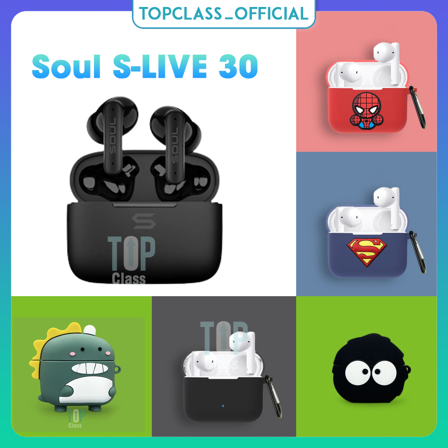 Tws SOUL S-Live 30 耳機充電盒保護套,柔軟、防刮、易拆卸矽膠